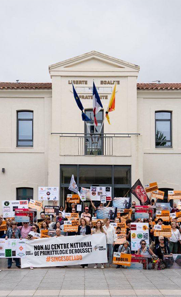 Marseille - Mobilisation pour les macaques de Rousset