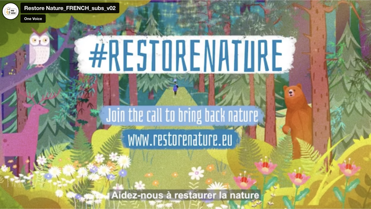 One Voice appelle à adopter la loi européenne sur la restauration de la nature